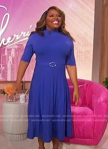 Sherri's purple belted dress on Sherri