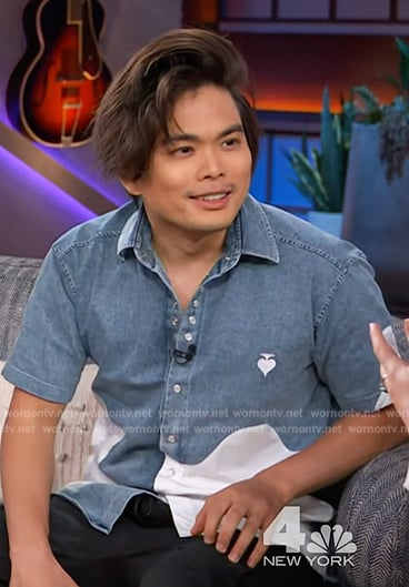 Shin Lim's two-tone shirt on The Kelly Clarkson Show