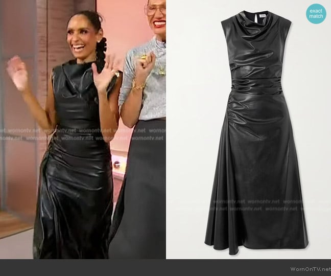 Simkhai Burke Draped Midi Dress worn by Racquel Chevremont on Sherri