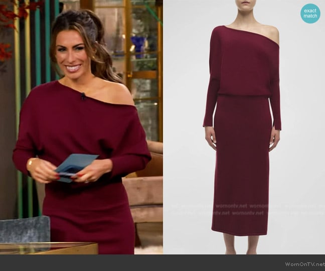 Simkhai Janese Off Shoulder Midi Dress worn by Alyssa Farah Griffin on The View