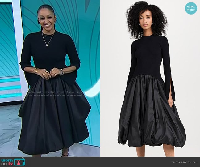 Simkhai Kenlie Mock Neck Midi Dress worn by Tia Mowry on Today