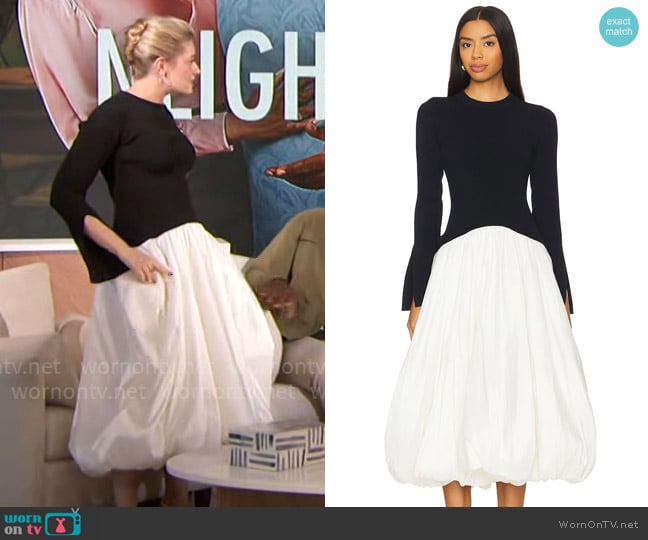 Simkhai Kenlie Dress worn by Beth Behrs on The Talk