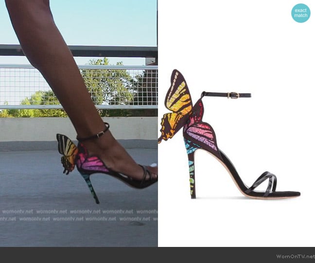 Sophia Webster Chiara Crystal Butterfly High Heel Sandals worn by Stacey Rusch on The Real Housewives of Potomac