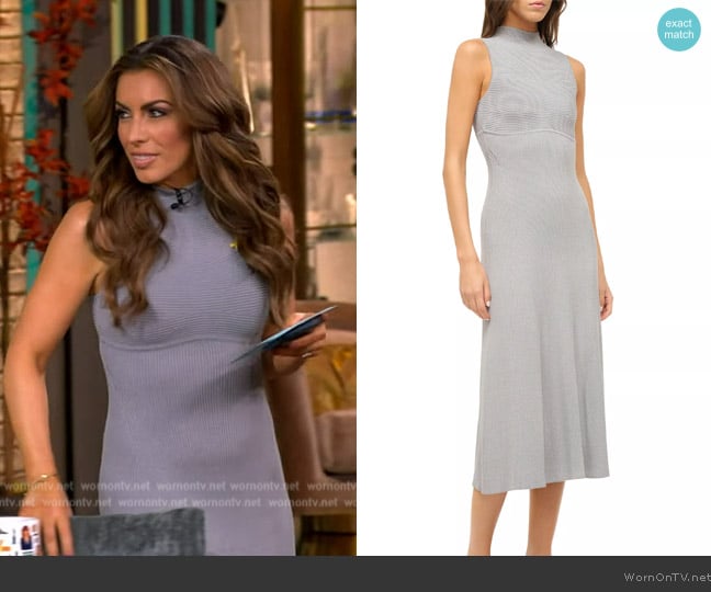 Staud Malachite Mock-Neck Sleeveless Midi Dress worn by Alyssa Farah Griffin on The View