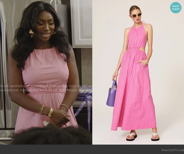 Staud Apfel Maxi Dress worn by Wendy Osefo on The Real Housewives of Potomac