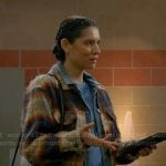 Stella's plaid denim jacket on Chicago Fire