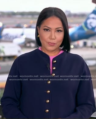 Stephanie’s navy jacket on Good Morning America