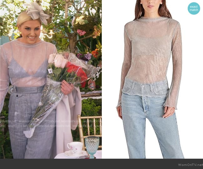 Steve Madden Janelle Top worn by Gina Kirschenheiter on The Real Housewives of Orange County