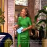 Sunny’s green satin maxi dress on The View