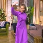 Sunny’s purple ruffle sweater and skirt on The View