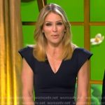 Sara’s navy v-neck dress on The View