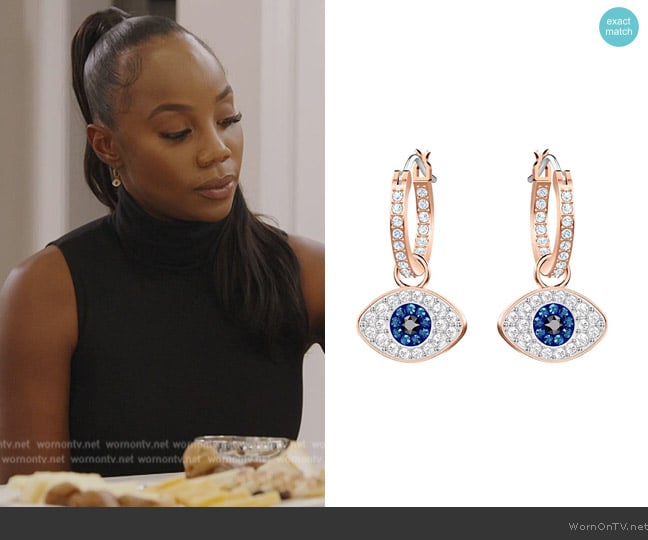 Jassi’s crystal eye earrings on RHOP