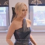 Tamra’s black leather one shoulder bodysuit on The Real Housewives of Orange County