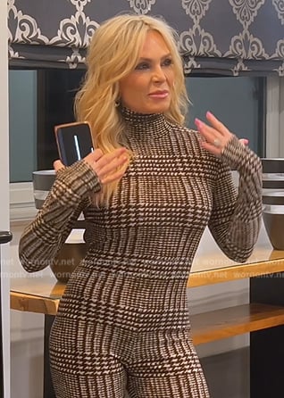 Tamra's plaid jumpsuit on The Real Housewives of Orange County