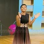 Tamron’s black ombre dress on Tamron Hall Show