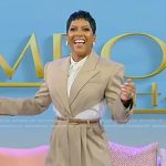 Tamron’s cutout blazer jumpsuit on Tamron Hall Show