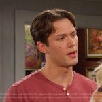 Tate’s red henley shirt on Days of our Lives