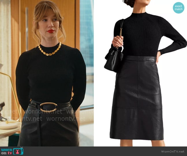 Ted Baker Alltaa Knitted Mixed Media Dress worn by Shae Banfield (Yael Grobglas) on Matlock