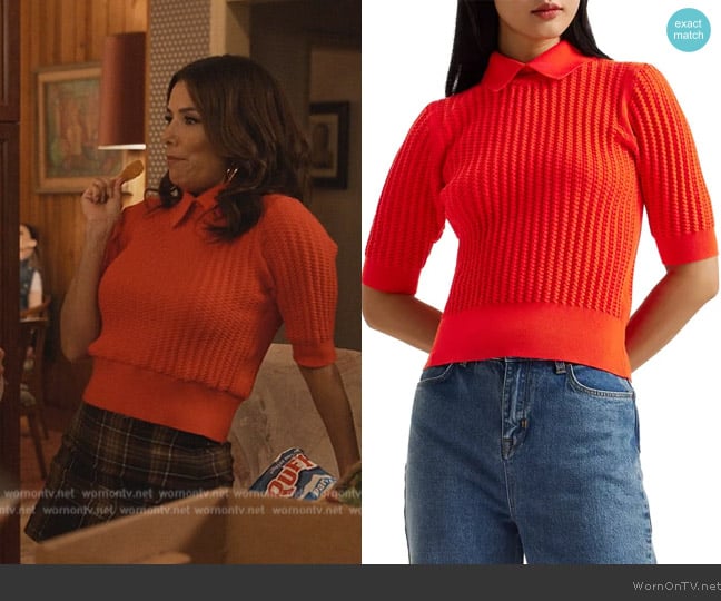 Ted Baker Morliee Crop Sweater worn by Eva Longoria (Eva Longoria) on Only Murders in the Building