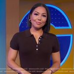 Stephanie’s brown polo dress on Good Morning America