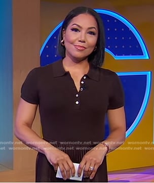 Stephanie’s brown polo dress on Good Morning America