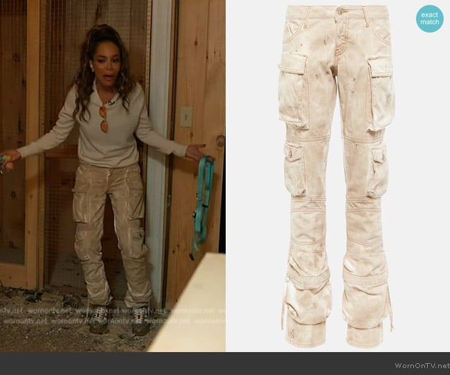 The Attico Essie marbled cargo pants worn by Sunny Hostin on The View