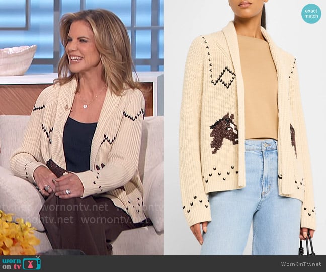 The Great The Horse Lodge Cardigan worn by Natalie Morales on The Talk