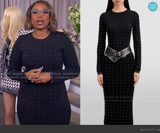 The Kooples Long Sleeve Black Dress worn by Jennifer Hudson on The Jennifer Hudson Show