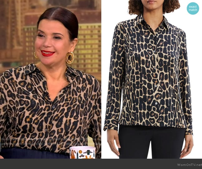 Theory Straight Shirt worn by Ana Navarro on The View