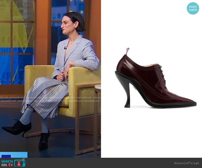 Thom Browne Longwing Brogue Pumps worn by Jenny Slate on Good Morning America