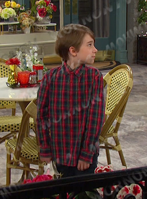 Thomas's red plaid shirt on Days of our Lives