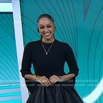 Tia Mowry’s black mixed media dress on Today