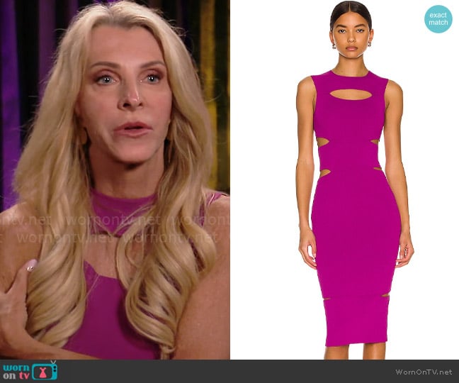 Tom Ford Cut Out Sleeveless Midi Dress worn by Joan Vassos on The Golden Bachelorette