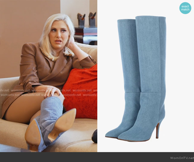 Toral Aura Denim Tall Boots worn by Gina Kirschenheiter on The Real Housewives of Orange County