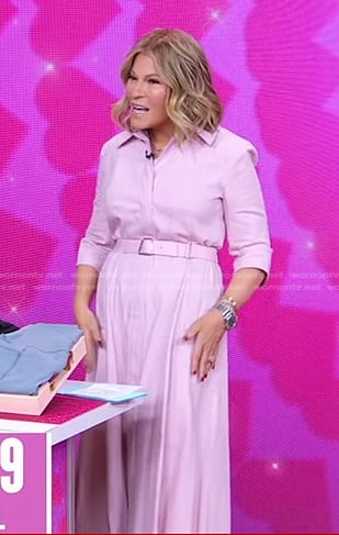 Tory's pink belted shirtdress on Good Morning America