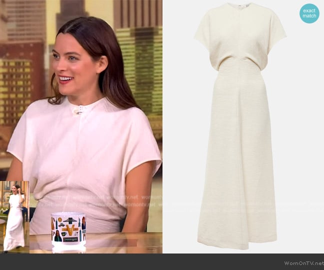 Toteme Draped maxi dress worn by Riley Keough on The View