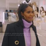 Ubah’s black coat on The Real Housewives of New York City