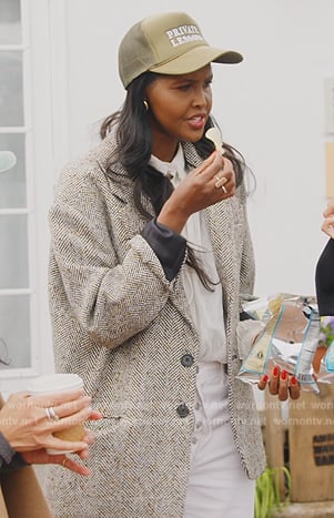 Ubah's herringbone jacket on The Real Housewives of New York City