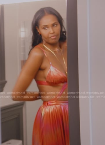 Ubah's metallic cutout dress on The Real Housewives of New York City