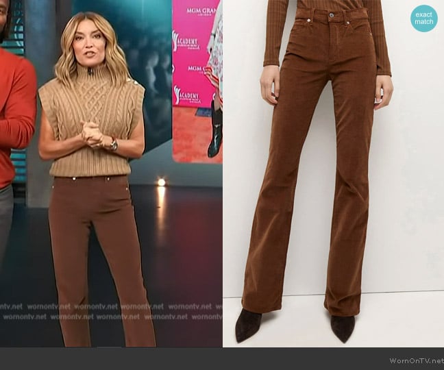 Kit’s brown corduroy jeans on Access Hollywood