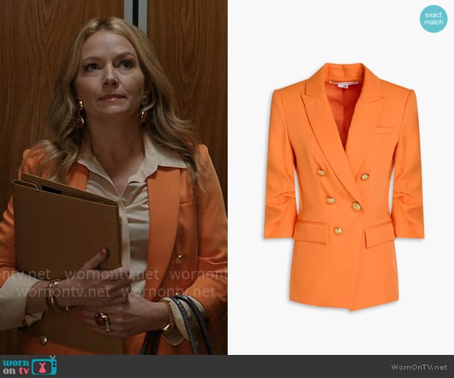 Veronica Beard Tomi double-breasted crepe blazer worn by Lorna Crane (Becki Newton) on The Lincoln Lawyer