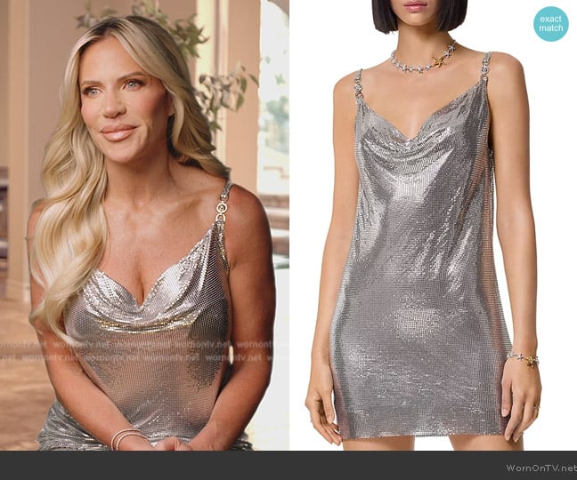 Versace Aluminum Mesh Cocktail Dress worn by Jennifer Pedranti on The Real Housewives of Orange County