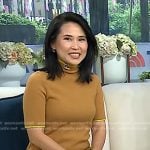 Vicky’s brown turtleneck dress on Today