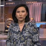 Vicky’s navy floral blouse on NBC News Daily