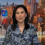 Vicky’s navy floral blouse on NBC News Daily