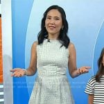 Vicky’s white crocodile embossed dress on Today