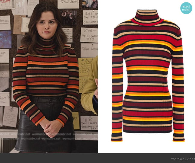 Mabel’s stripe ribbed turtleneck sweater on OMITB