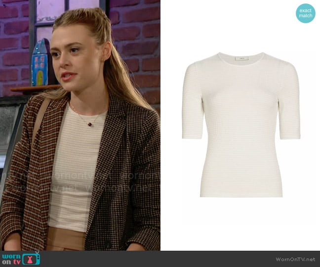 Vince Striped Knit Top worn by Claire Grace (Hayley Erin) on The Young and the Restless