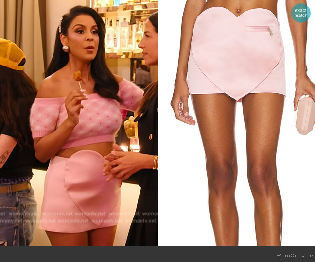 Vivetta Heartthrob Skirt worn by Jessel Taank on The Real Housewives of New York City