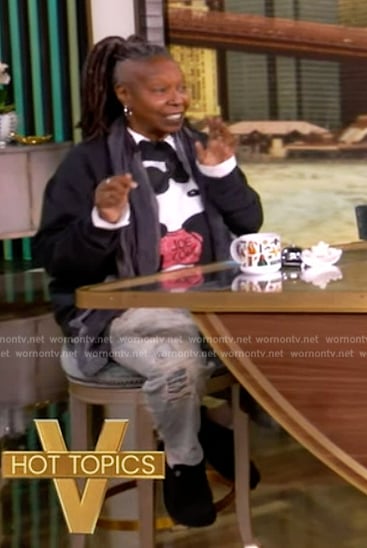 Whoopi's distressed denim jeans on The View